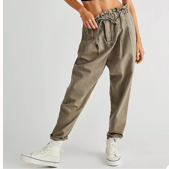 Free People Pants - Free People Margate Pleated Trouser, Sugar Kelp, Women’s XS